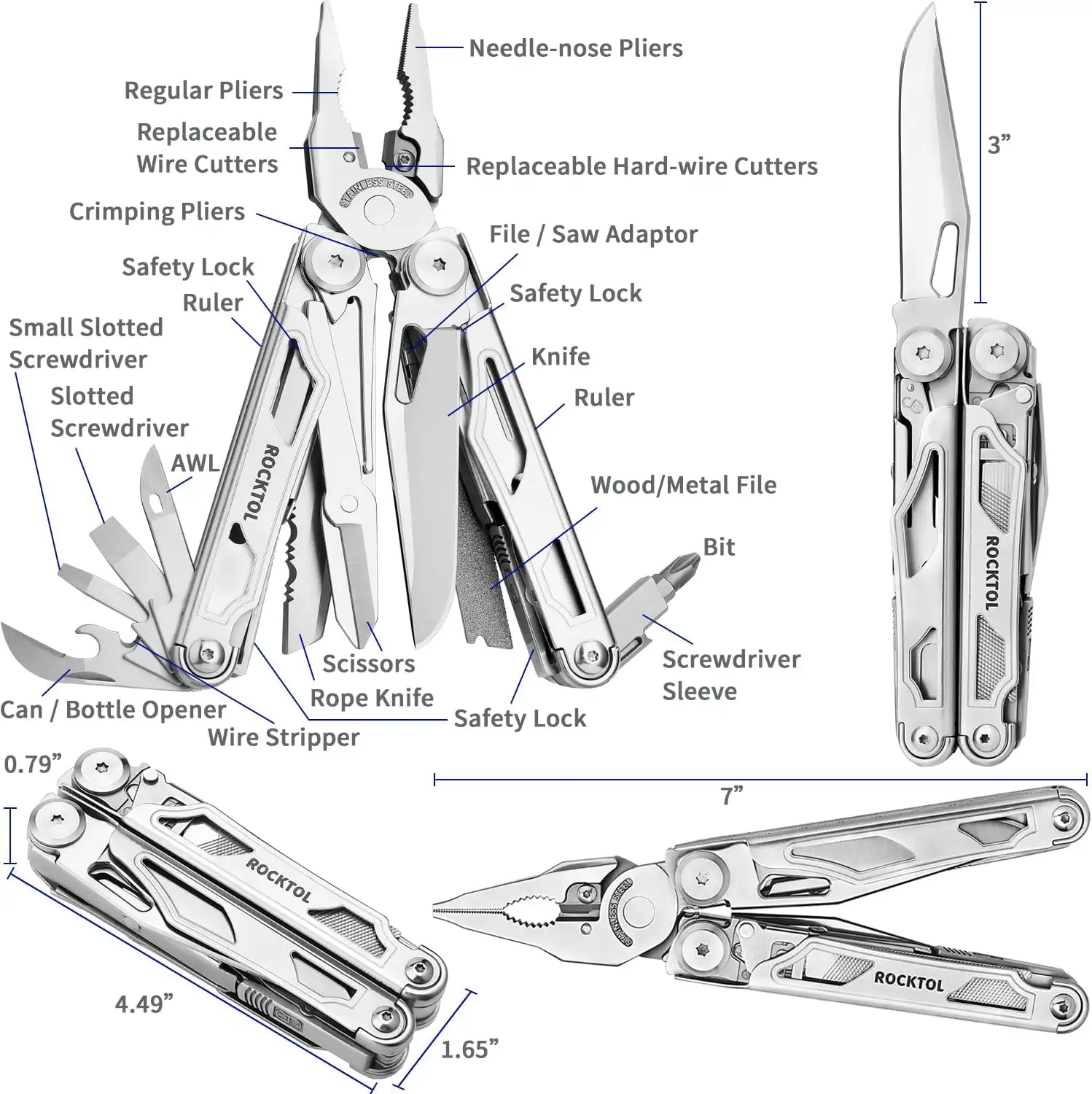 ROCKTOL Multitool, 29-in-1 - 71zqaj9erl._ac_sl1500_